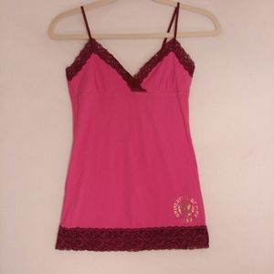 PINK spaghetti strapped tee